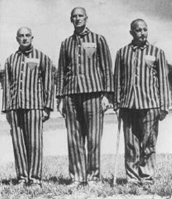 Austrian prisoners, marked with triangles and identifying patches